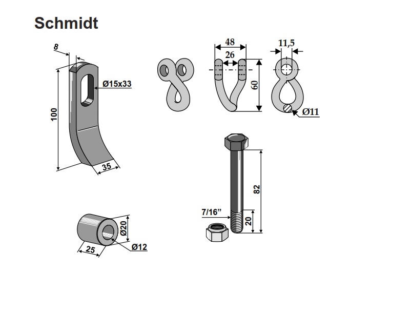 Set cutite Schmidt 100-35