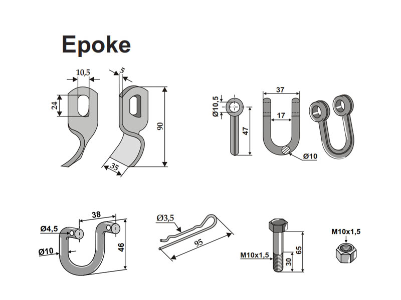 Set cutite rasucite Epoke